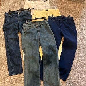 5 pairs of jeans NYDJ, Talbots,Christopher Blue size 4/4p